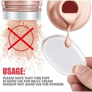 PS 2 PK SILISPONGE MAKEUP BLENDERS - CLEAR (NEW WITH TAGS)